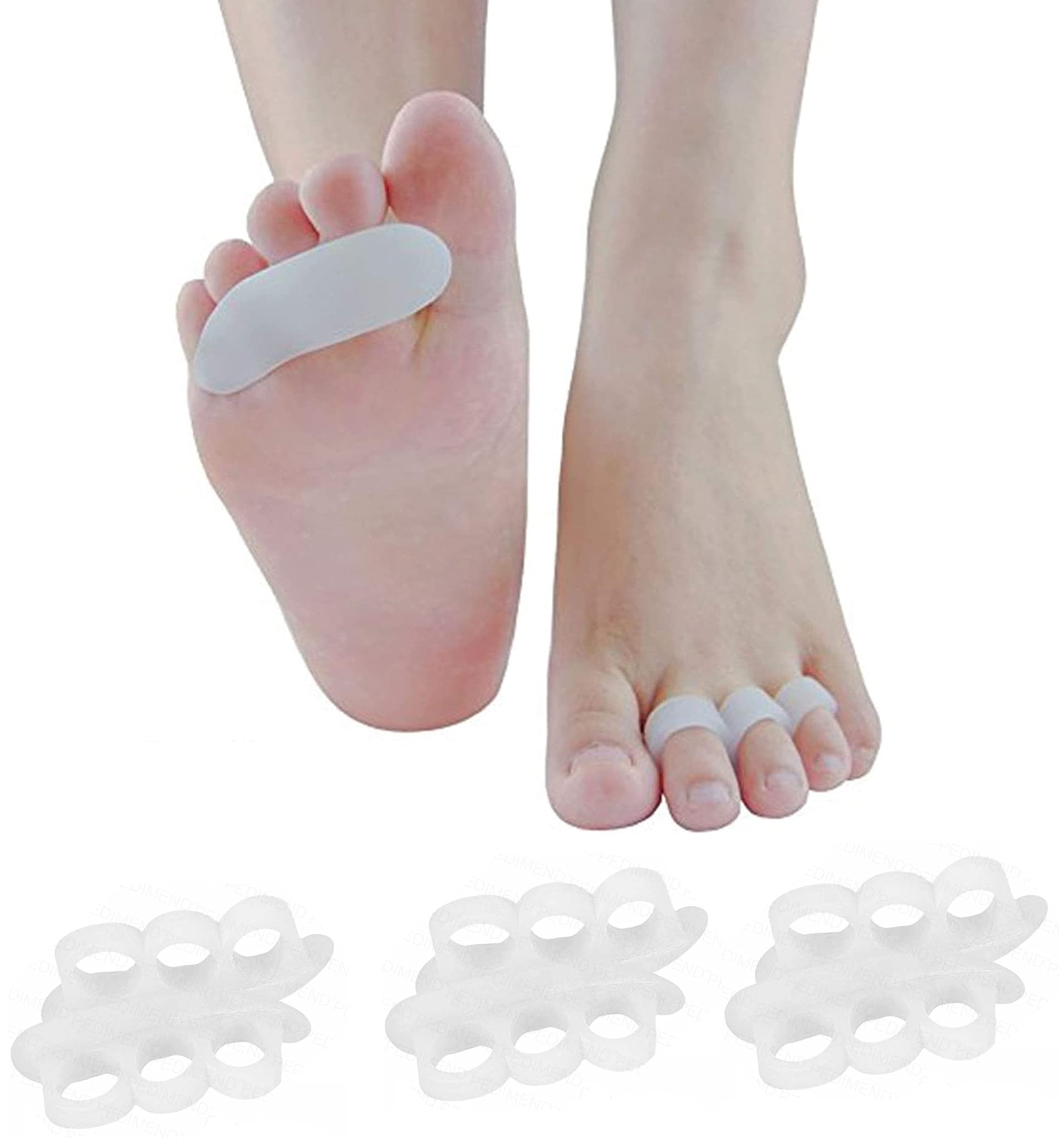 PEDIMEND 6X Gel Hammer Toe Splint Cushion | Hammer Toe Crest Pad | Gel Toe Separators | Toe Supports Hammertoes | Overlapping Toe Spacers | For Men and Women | Foot Care