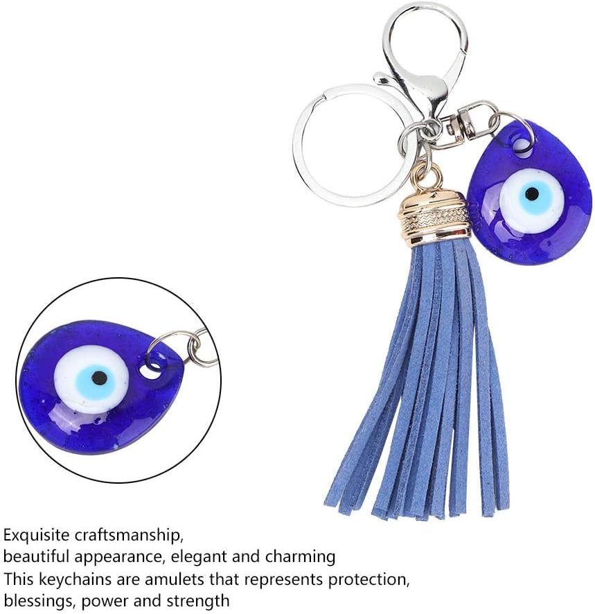 Wandisy Evil Eye Key, Exquisite Lucky Charms Glass Amulet Charm Pendant Turkish Amulet Pendant for Blessing Gift and Home Decor - Image 5
