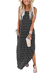 ANRABESS Women Casual Loose Sundress Sleeveless