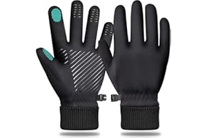 LOUXPERT Winter Gloves Men Women for Cold Weather, Thermal Warm Snow Touchscreen Water-Resistant for Running