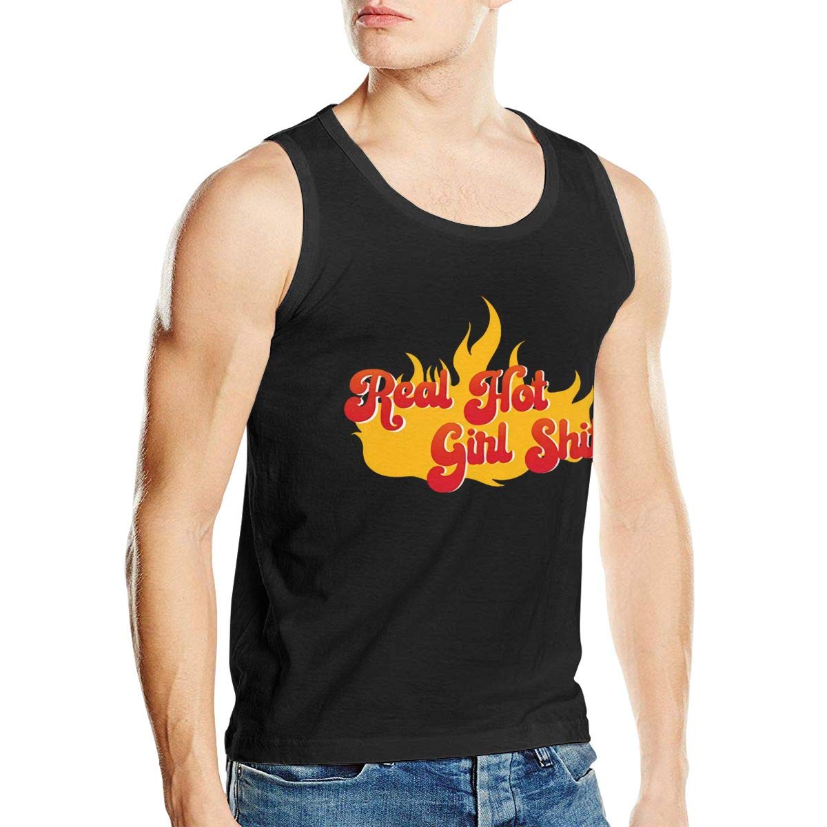 Megan Thee Stallion Real Hot Girl Casual Sleeveless Workout Gym Muscle Bodybuilding Tee T 