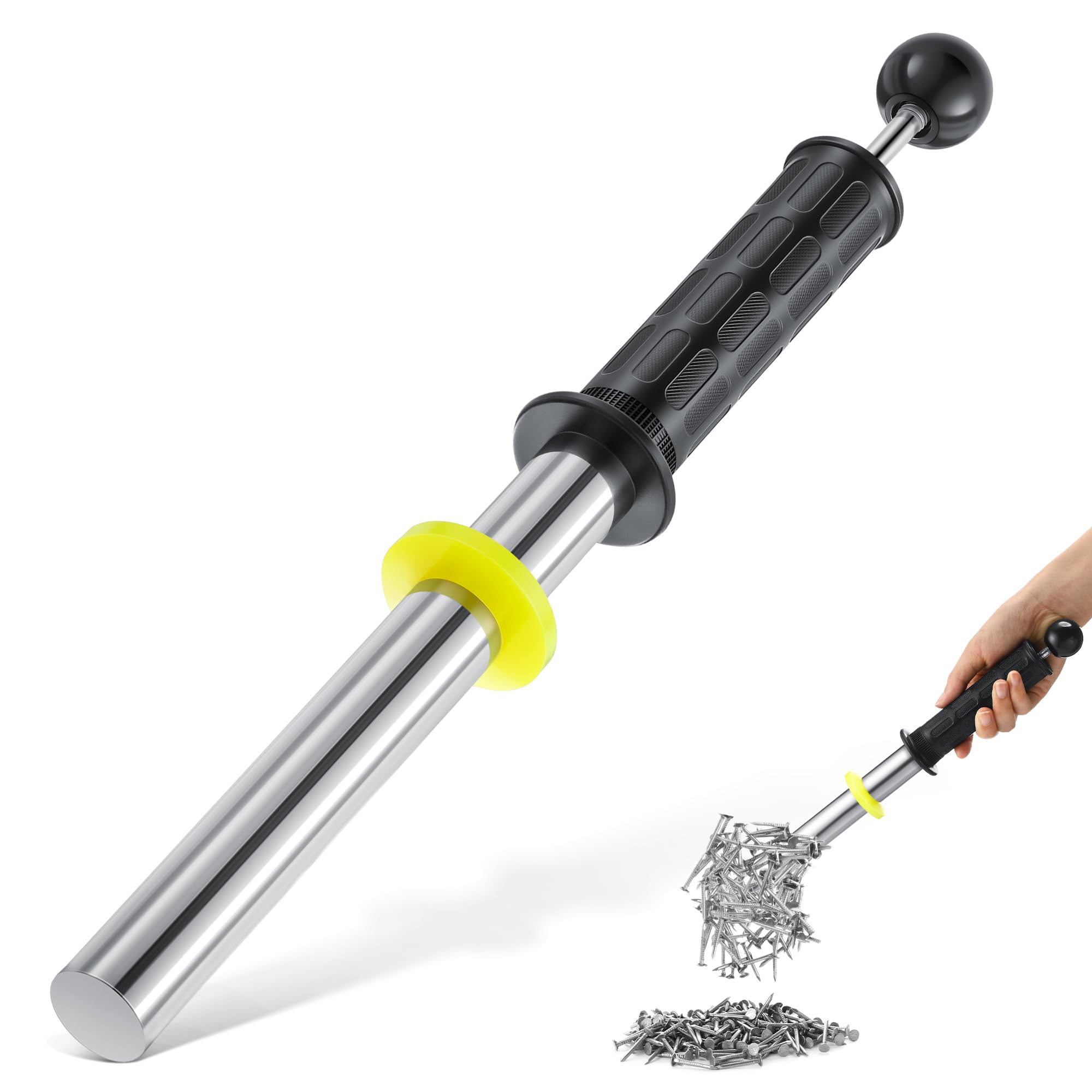 Photo 1 of Gulfmew Magnetic Pickup Tool, Magnet Wand with Release Handle, Magnetic Chip Collector for Pickup Nails, Screws and Metal Cuttings & Shavings