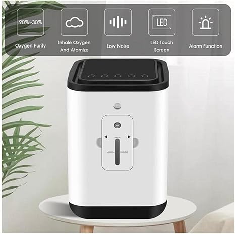 Generic Portable Oxygen Concentrator without battery Medical Supply Equipment, Flow Range 1-7 L, with Touch LED Screen