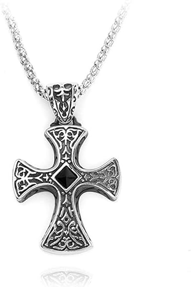 Aluyouqi Co.,ltd Collar Vintage Collar Hoja de Arce Cruz Murciélago