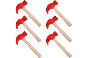 Hohopeti 6pcs Wooden Hammer Toy Set for Children Montessori Simulation Mallet Tools for Preschool Early