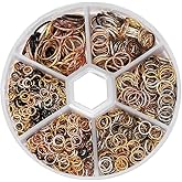 970 PCS Metal Jump Rings Small Crafts Jump Rings Jewelry Connectors Jump Assorted Size Connector Open O for Keychain Making, Jewelry Findings