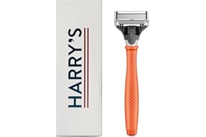 Harry's Razor for Men - Razor Handle and Razor Blade Cartridge - Shaving Gift Set for Him - Orange