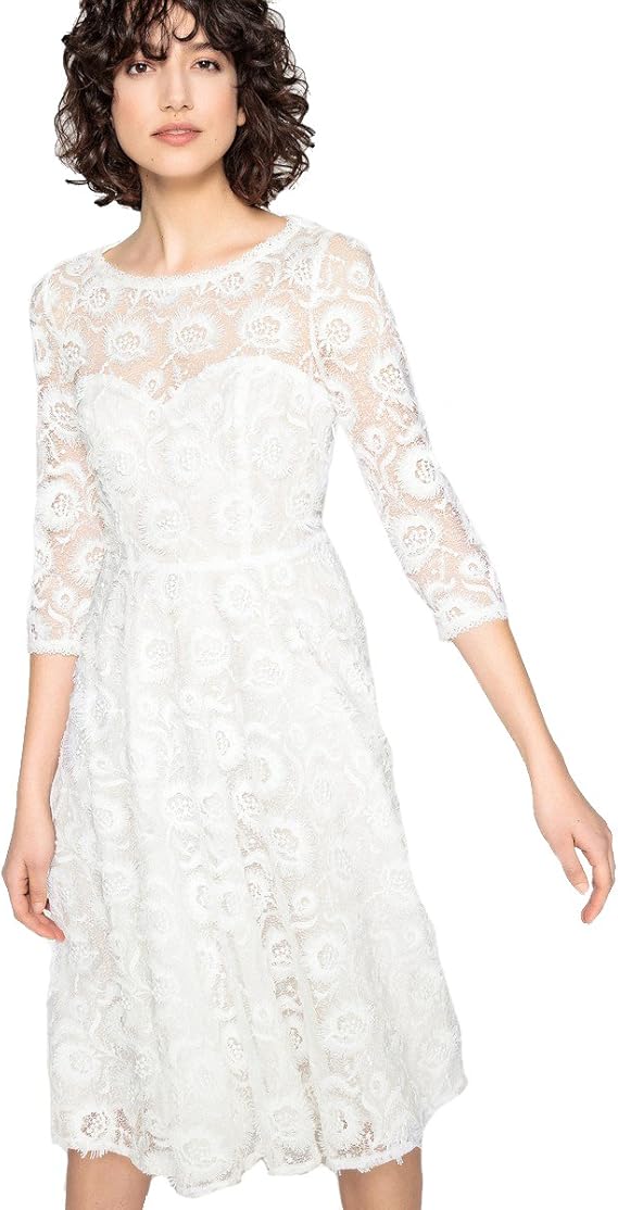 La Redoute Mademoiselle R Femme Robe De Mariee En Dentelle Dos Grasiozo Beige 46 Amazon Fr Vetements Et Accessoires