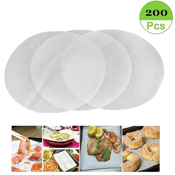 (Set of 200) Non-Stick Round Parchment Paper 7 Inch Diameter,Baking ...