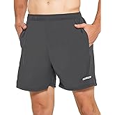 DEMOZU Men's 5" Running & Tennis Shorts - Lined Quick-Dry Athletic Workout Shorts with Pockets
