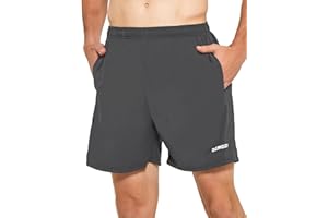 DEMOZU Men's 5 Inch Running Tennis Shorts Quick Dry Workout Gym Athletic Shorts with Pockets