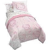 Jay Franco Hello Kitty Twin Comforter Set - 5 Piece Bedding Includes Sheet Set & Pillow Covers - Super Soft Pink Bedding