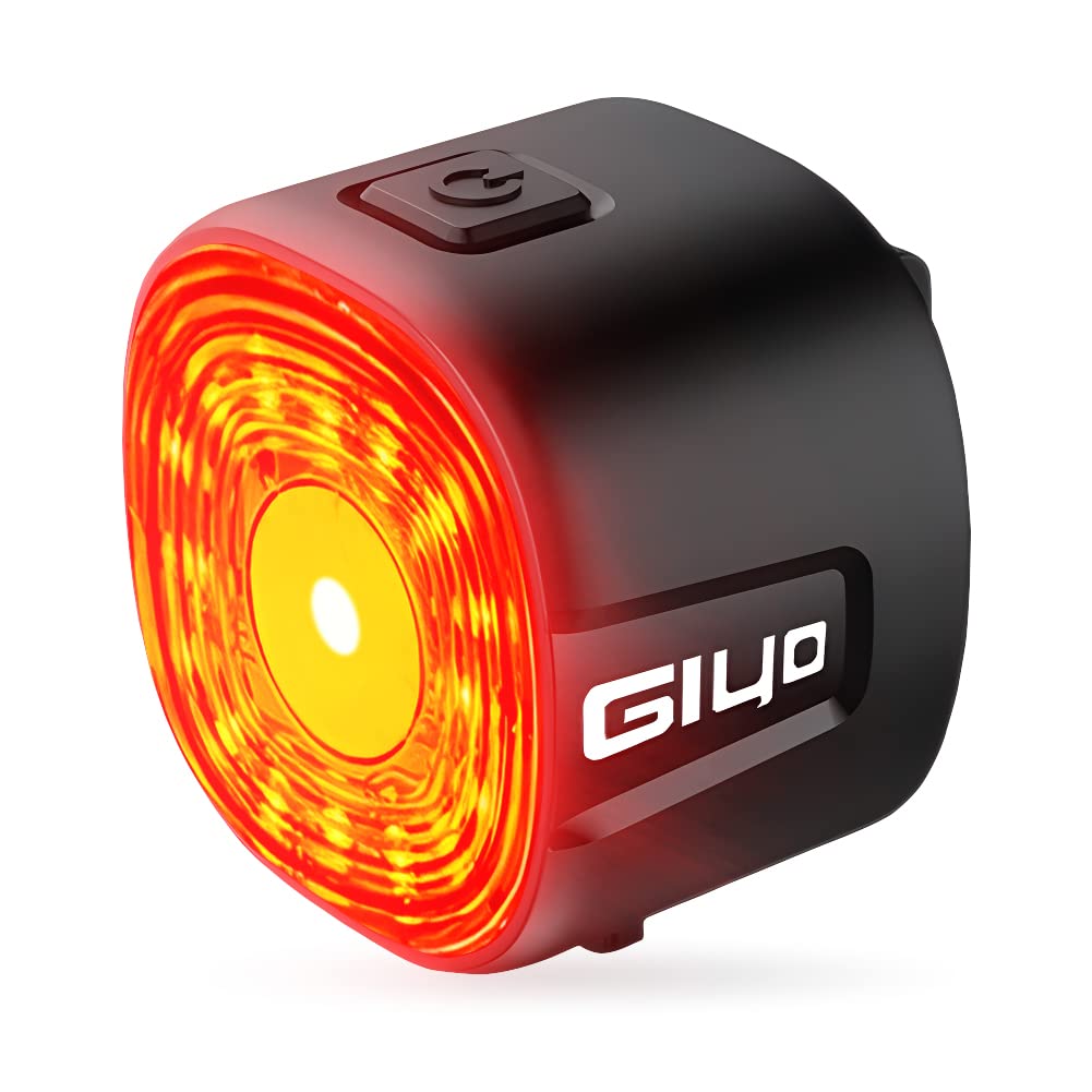 NIUAWASA Smart Rear Bike Lights - Brake Sensing Auto On/Off Bike Tail Light USB Rechargeable IP66 Waterproof 6 Modes LED Bicycle Back Red Light Night Warning Cycling Safety