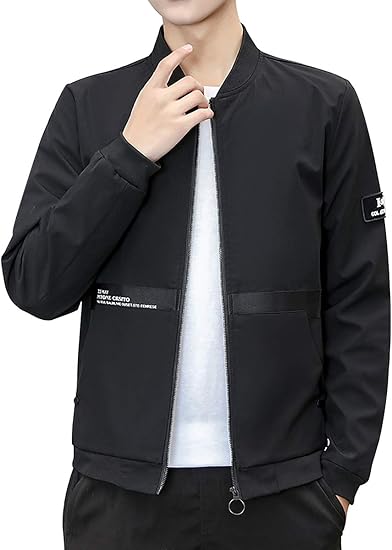 Amazon ブルゾン メンズ 長袖 春秋 Ma 1 ジャケット ポケット付き 軽量 カジュアル アウター 防風 無地 大きいサイズ コート ジャケット 通販