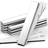Rare Earth Neodymium Magnets with Double Sided Adhesive, 60x10x3 mm, 8 Pack | Heavy Duty Strong Magnets, Rectangular Bar Magnets Strip for Fridge Kitchen Garage Office Science Craft, Silver