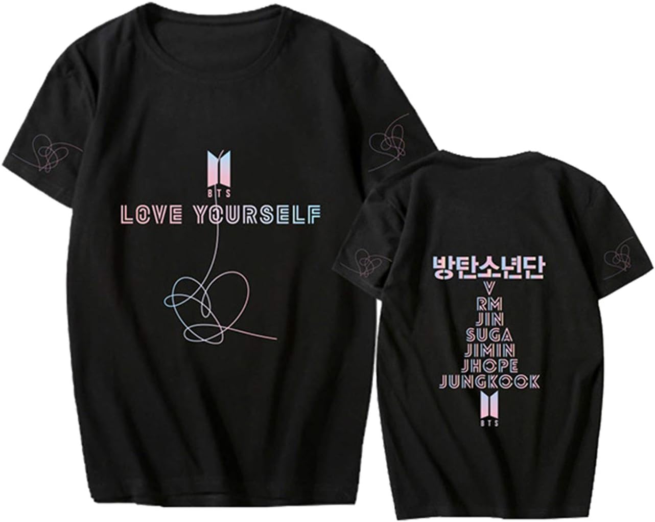 Kpop BTS Shirt Love Yourself Series Tshirt Suga V Jimin Jin Jungkook Tee Shirt