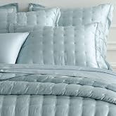 Pine Cone Hill Silken Solid Robin's Egg Blue Solid Quilted Sham, Standard