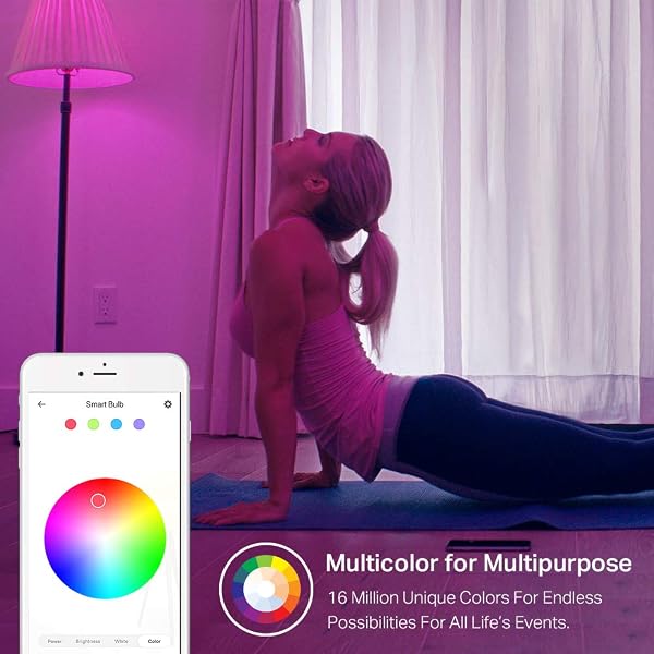 KASA SMART LIGHT BULBS, FULL COLOR CHANGING DIMMABLE SMART WIFI BULBS COMPATIBLE WITH ALEXA AND GOOGLE HOME, A19, 9W 800 LUMENS,2.4GHZ ONLY, NO HUB REQUIRED, 4 COUNT (PACK OF 1), MULTICOLOR (KL125P4)