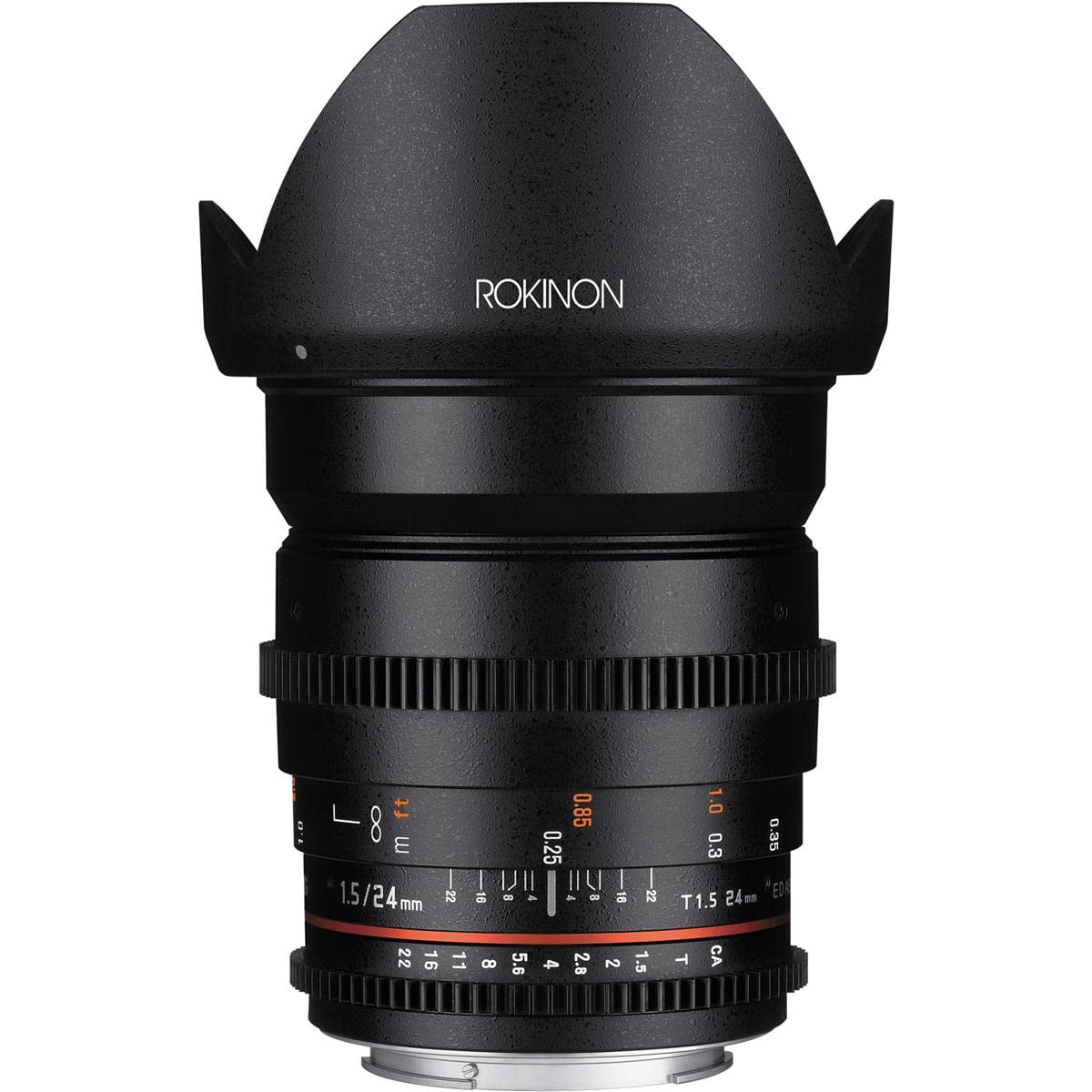 Rokinon Cine DS DS24M-N 24 mm T1.5 ED AS IF UMC Lente gran angular de cine de fotograma completo para Nikon negro