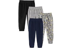 GLASH Kids Boys Sweatpants, 4pcs Casual Heated Micro Fleece Pants