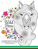 Wild Horses coloring book: Coloring Book for Adult by Horses coloring book, Adult Coloring Book