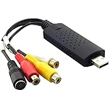 Cablecc 4 Channel USB 2.0 Audio Video Easycap TV DVD VHS Capture Adapter DVR Sureveillance System