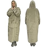 CSONFIT CSONFT Wearable Blanket Oversized for Men Women Hooded Blanket with Sleeves and Pocket One Size Fits Most 65" Length
