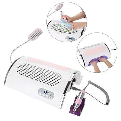 3 IN 1 Multifunktionale Nagelkunst Werkzeug Intelligent Nagellampe mit Timer Nagel Trockner Nagel Staubsauger Elektrische Nag