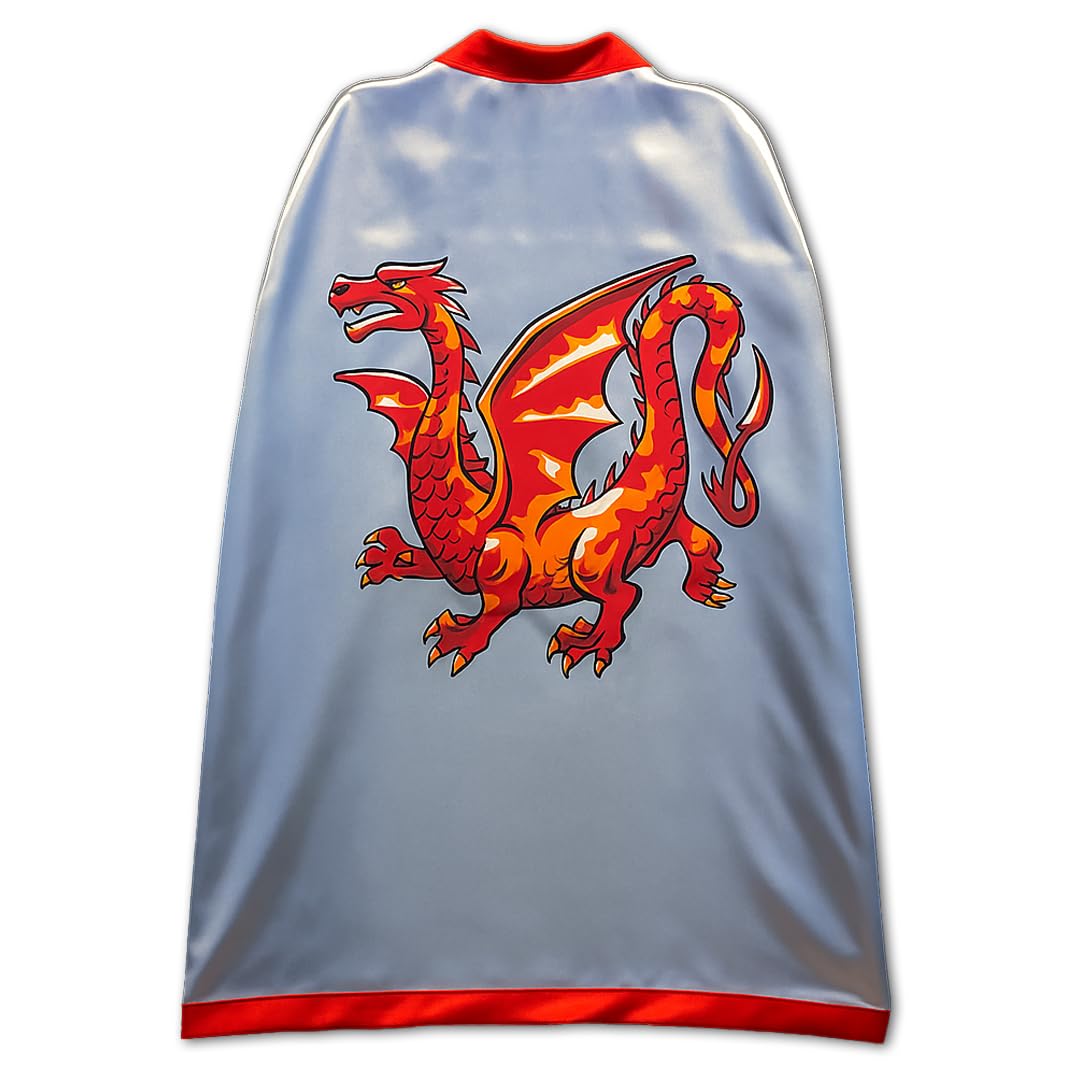 Liontouch - Amber Dragon Knight Cape | 3-8 Years - One Size Fits All | Medieval Pretend Play Toy Cloak For Boys Ready For Adventure | Roleplay, Dress Up, Fancy Dresses & Royal Costumes For Kids