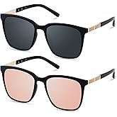 LYZOIT Oversized Sunglasses for Women Mirrored Big Large Shades Fashion Square Frame Sun glasses UV Protection