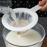 Kitchen Ultra-Fine Nylon Mesh Strainer I Plastic Sieve Fine Mesh Filter Spoon For Soy Milk Coffee Milk Yogurt Juice Kefir Hon