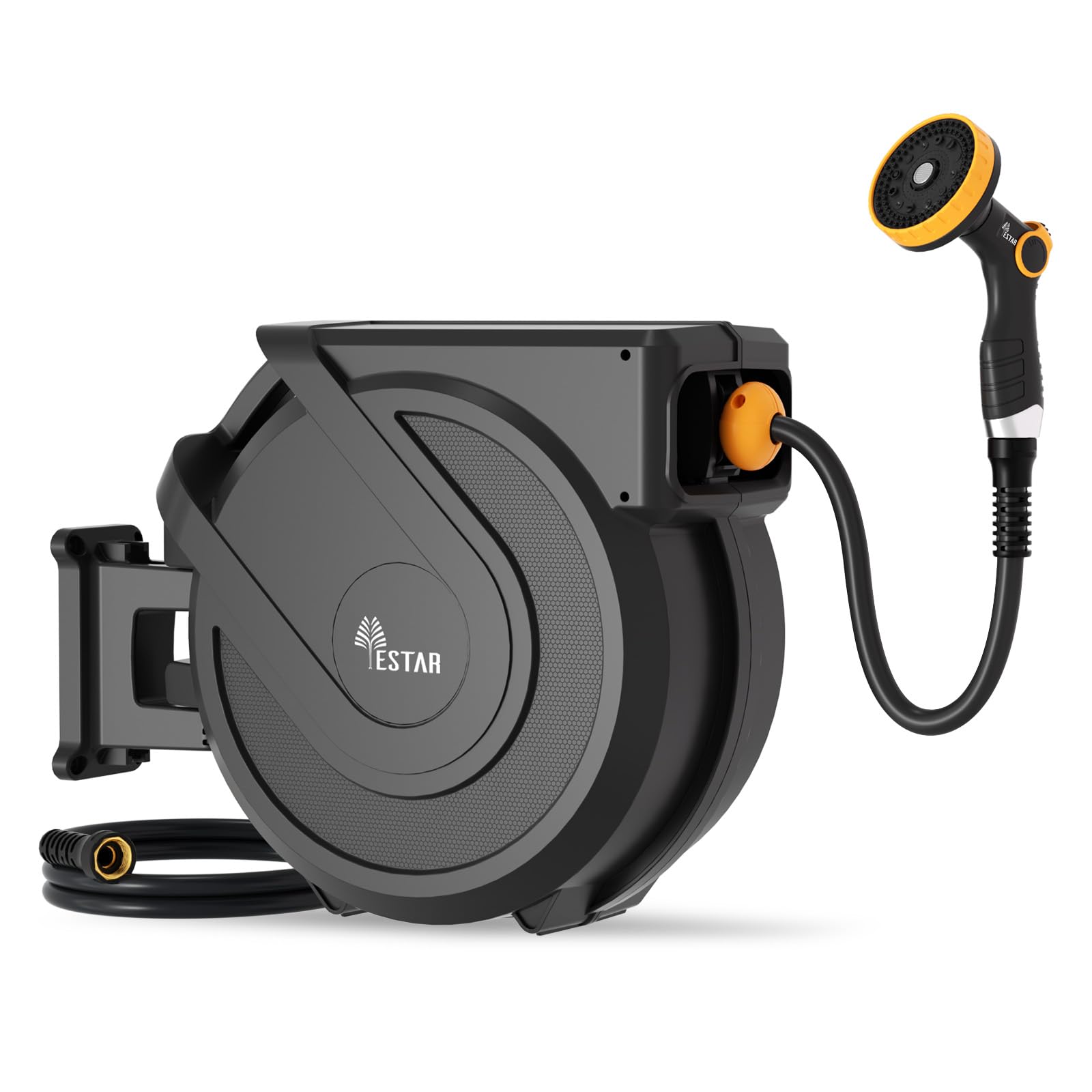 Photo 1 of ** SIMILAR**
Retractable Garden Hose Reel?Portable Hose Reel 33 FT?Wall-mounted or Handheld?Any Length Lock for Garden Watering, Car Washing, Pet