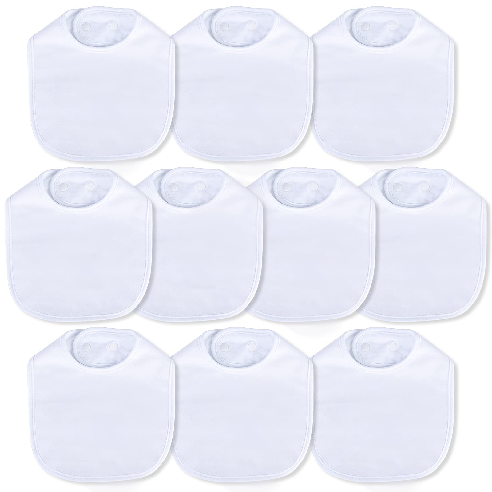 Hakochia Waterproof Baby Bibs for Boys and Girls, Soft and Absorbent 4-Layer Cotton Baby Bandana Bibs With Adjustable Snaps for Infants Newborn Feeding, Teething, Drooling,0-12 Months,10-Pack