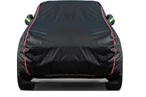 QUYDDC Breathable New Material, Waterproof Car Cover, Locks and Zipper Doors, Sunscreen Waterproof UV Prevention Snowproof Wind and Windproof,Suitable for Indoor Outdoor,for SUV (up to 180") B10