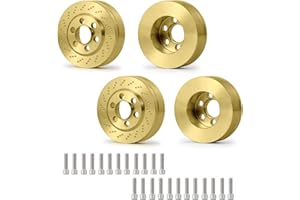 MORLORDY 4PCS RC Brass 2.2 Beadlock Wheels Weights for 1/10 Scale SCX10 D90 Wraith 90048 90018 RR10 RC Wheel Weights Accessories