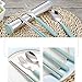 Wikor Flatware 3Pieces Stainless Steel Flatware Set Fork Spoon Chopsticks Set Travel Camping Outdoor Office Dining Portable Flatware set with Stainless Steel Case and Reusable Bag
