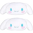 Roffatide Anime Cinnamoroll White Dog Car Neck Pillow 2 Pcs Plush Auto Head Neck Rest Cushion for Chairs, Recliners, Driving Seats