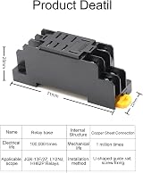 Aideepen LY2NJ Relay 4 pack with 4 sockets AC 220V 10A DPDT 8-pin view 3