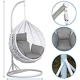 Outdoor Modern Garden Outdoor Hanging Chair Black Rattan