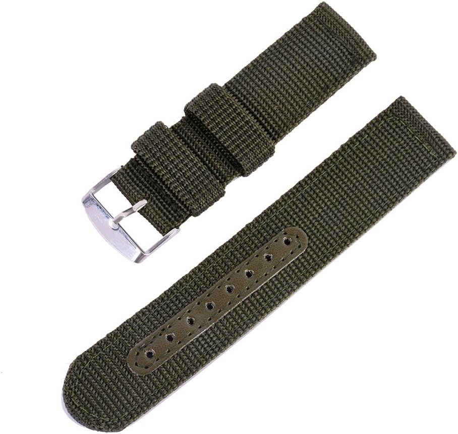Waterproof Canvas Watch Strap Band Outdoor Watch Replacement Strap Band 18mm 20mm 22mmm 24mm for Women and Men