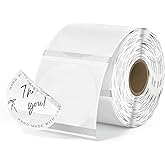 MUNBYN 2 Inch (50.8mmx50.8mm) Silver Fine Glitter Thermal Labels, Round Thermal Printer Stickers for Small Businesses, 500 Labels/1 Roll
