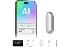 AI Voice Recorder, Plaud NotePin Voice Recorder, App Control, AI Notetaker, AI Transcribe & Summarize, Support 112 Languages,