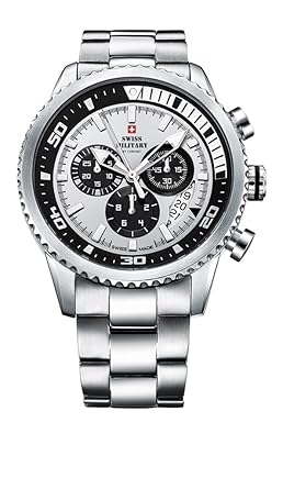 Swiss Military By Chrono Analogue Black Dial Mens Watch SM34042.04