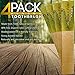 Infused Charcoal Bamboo Toothbrush Natural Eco-Friendly Reusable Organic Vegan Biodegradable Soft Bristles Ergonomic Design (4-Pack) - BLACK