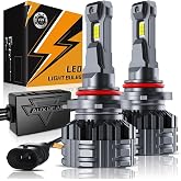 Auxbeam 9005 HB3 Fog Lights F22 Series 110W 24000LM 9005 Powersports Lights | 700% brightness, built in fan and dual copper tubes, far and wide view, full penetrating beam, offroad lights, 6500k white