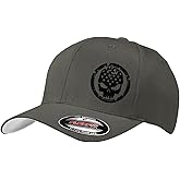GNB CUSTOM EMBROIDERY LLC American Flag Distressed Skull Shield Logo Embroidered 6277 Flex Fitted Baseball Hat
