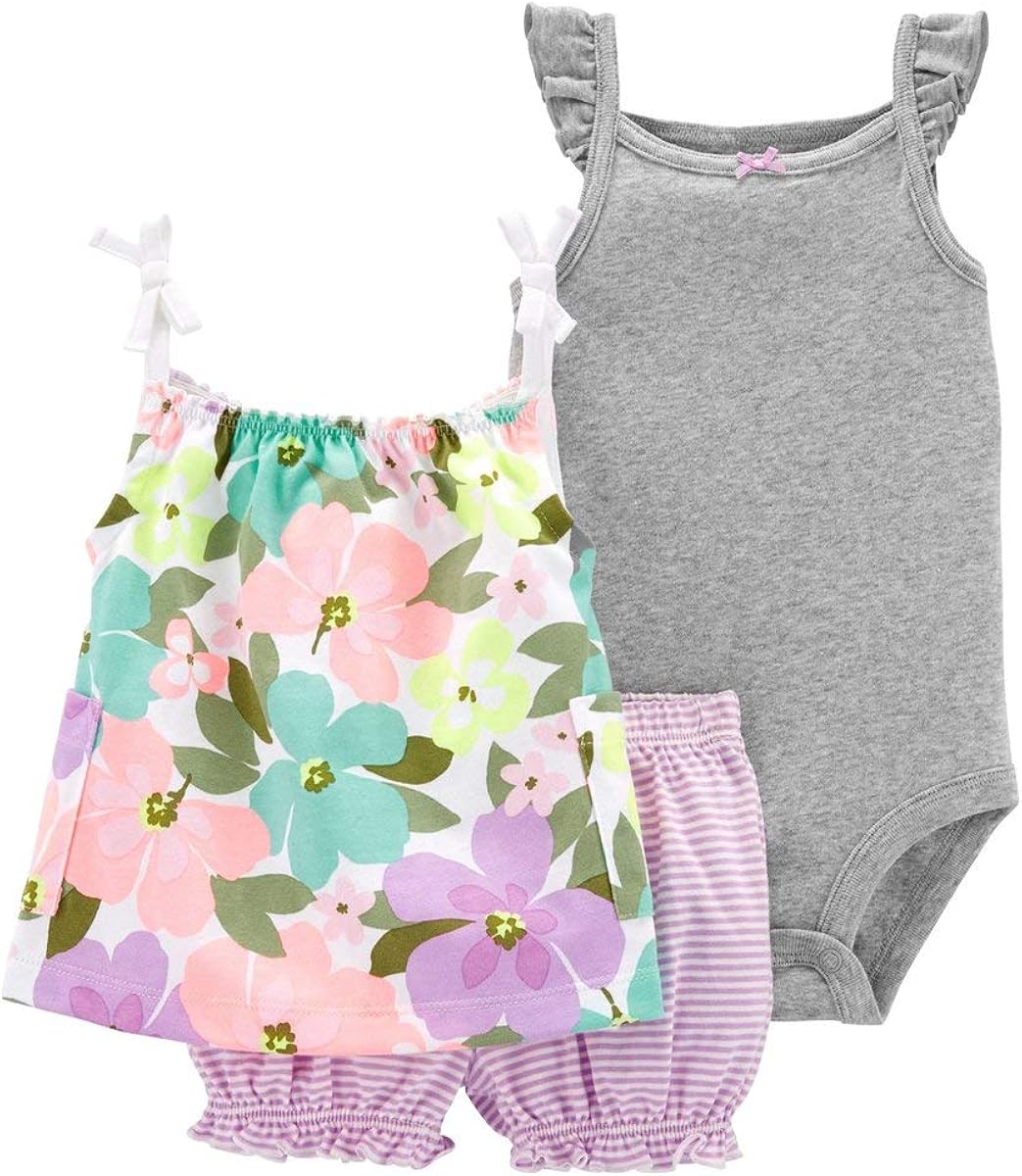 Carter's Baby Girls 3Piece Floral Little Short Set Multi