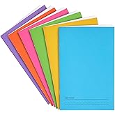 6 Pack of Blank Books for Kids to Write Stories, Make your Own Comic, Journal, or Book, Paperback (6 Colors, 12 Sheets/24 Pages, 5.5x8.5 in)