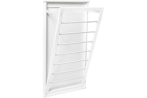 Honey-Can-Do DRY-04445 Dual Wall Mount Vertical Drying Rack, White, 13.75 by 21.6-Inch