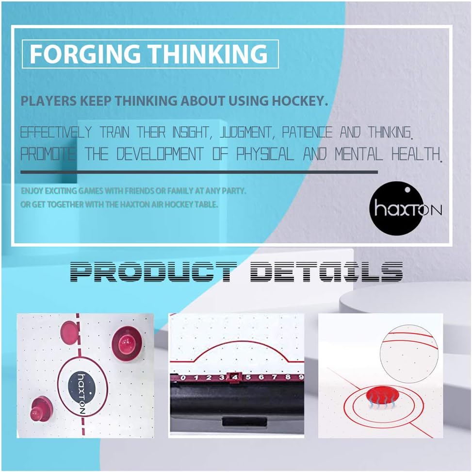 haxTON Air Hockey Table Accessories Sets with 4 Size Pucks and 2 Plastic Lightweight Goalies Replacement Accessories for Air Hockey Game Tables (Mini air Hockey Table) : Sports & Outdoors